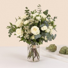 Bouquet de roses Vert Coton